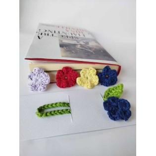 Označivač stranica / bookmarker cvijet - plavi