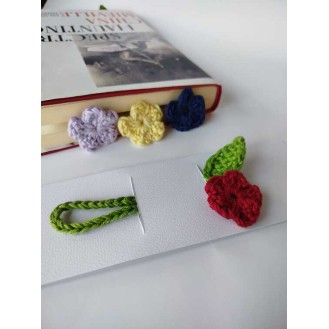Označivač stranica / bookmarker cvijet - crveni