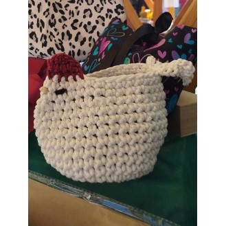 Košara Kokoš - uskrsna dekoracija - bijela