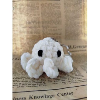 Hobotnica - heklani privjesak - svijetlo žuta