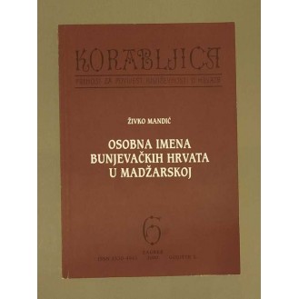Živko Mandić - Osobna imena bunjevačkih Hrvata u Madžarskoj