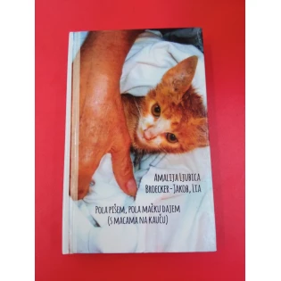 Amalija Ljubica Broecker - Jakob - Pola pišem, pola mačku dajem (s macama na kauču)